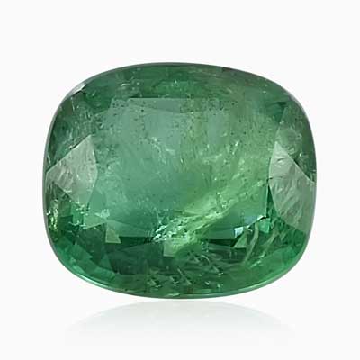 Natural 11.5x13.3x7.1mm Faceted Cushion Emerald