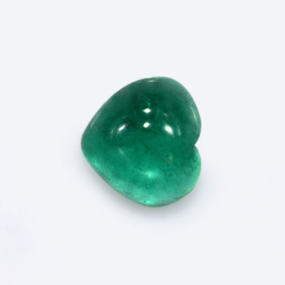 Natural 6.10x5.6x3.5mm Cabochon Heart Emerald