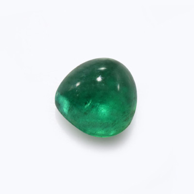 Natural 4.9x4.9x3mm Cabochon Heart Emerald