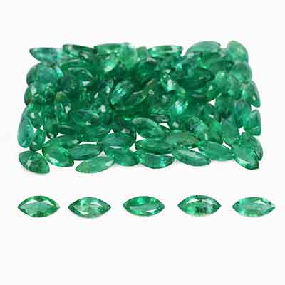 Natural 6x3x2.2mm Faceted Marquise Brazilian Emerald