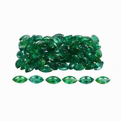 Natural 6x3x2mm Faceted Marquise Brazilian Emerald