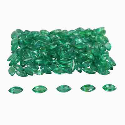 Natural 6x3x1.9mm Faceted Marquise Brazilian Emerald