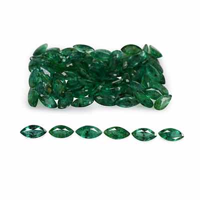 Natural 6x3x1.9mm Faceted Marquise Brazilian Emerald