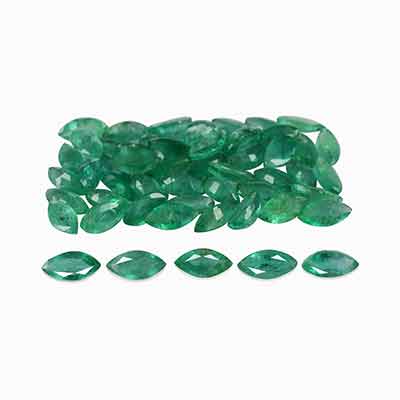 Natural 6x3x1.7mm Faceted Marquise Brazilian Emerald