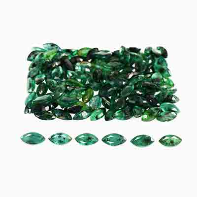 Natural 6x3x2.2mm Faceted Marquise Brazilian Emerald