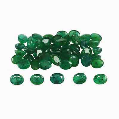 Natural 5x4x2.4mm Faceted Oval Brazilian Emerald