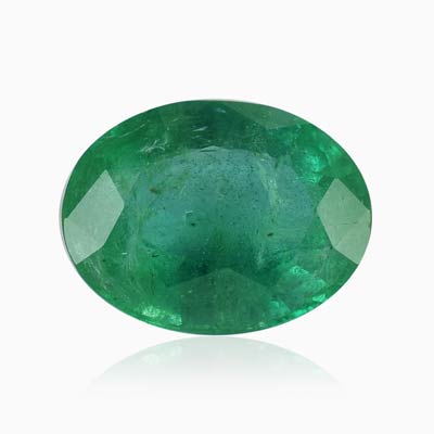 Natural 8x6x3.8mm Faceted Oval Emerald