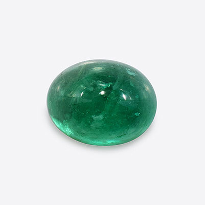 Natural 9x7x5.9mm Cabochon Oval Emerald