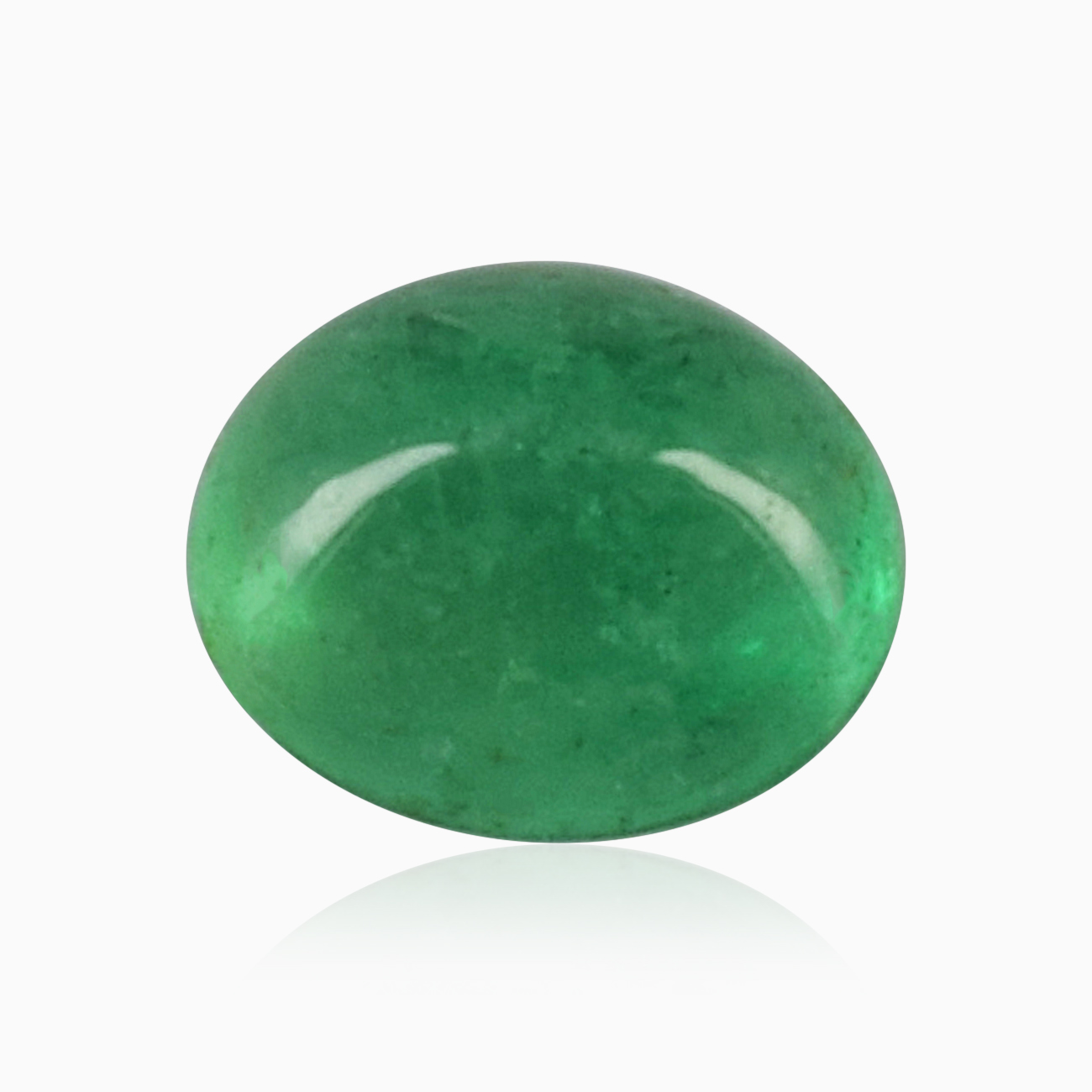 Natural 4.20x5.10x3.50mm Cabochon Oval Emerald