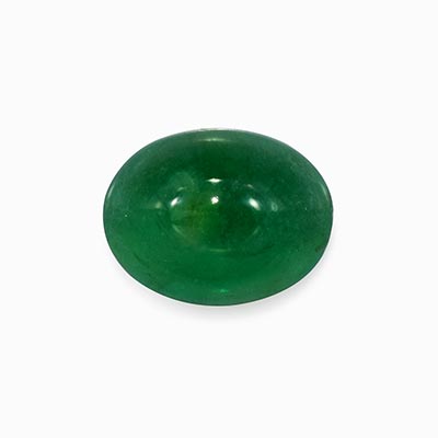 Natural 7.9x6.1x4.1mm Cabochon Oval Emerald