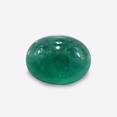 Natural 9.9x7.7x4.8mm Cabochon Oval Emerald