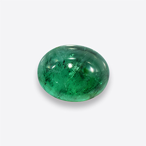 Natural 9x7.10x4.6mm Cabochon Oval Emerald