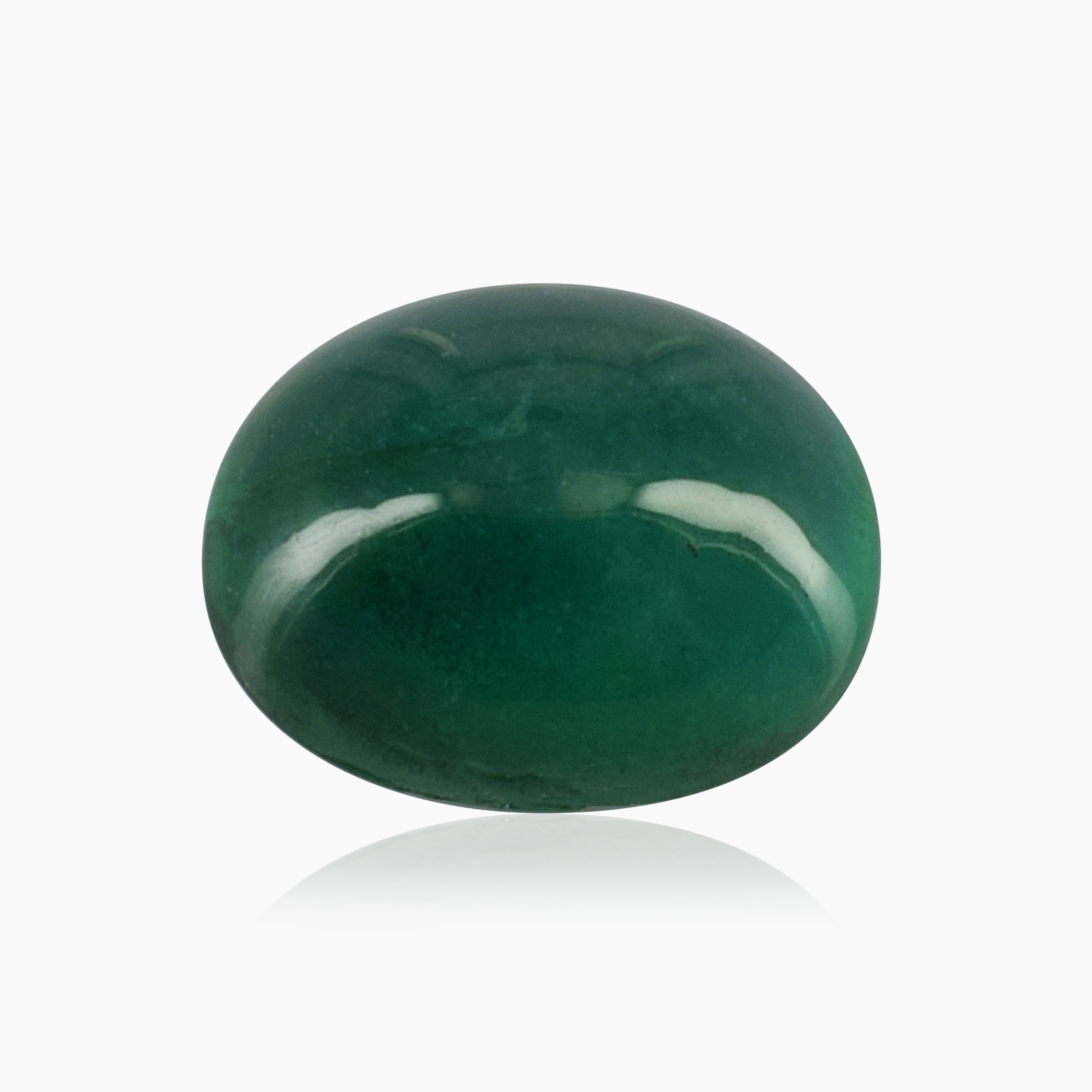 Natural 9x7x5.20mm Cabochon Oval Emerald