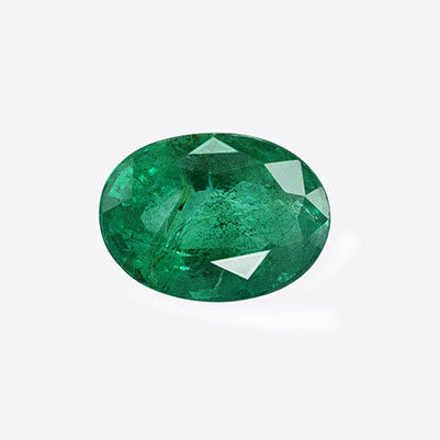 Natural 11.2x8.1x5.9mm Faceted Oval Emerald