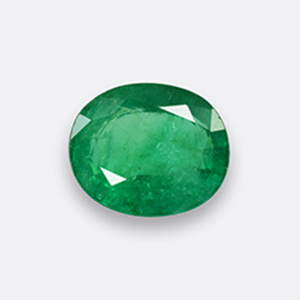 Natural 7.10x6x3.5mm Faceted Oval Emerald