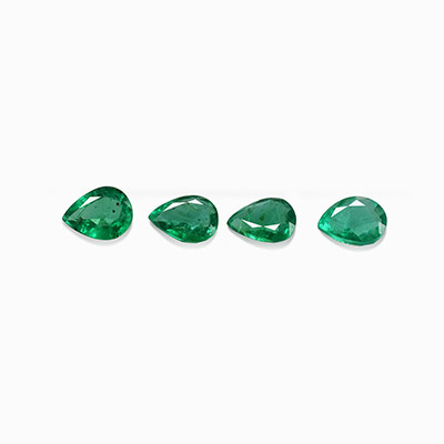 Natural 5x4x2.2mm Faceted Pear Emerald