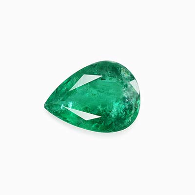 Natural 8x6x4mm Faceted Pear Emerald