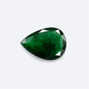 Natural 8x5.7x2.5mm Faceted Pear Emerald