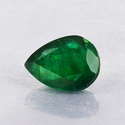 Natural 8x6.2x4.2mm Faceted Pear Emerald