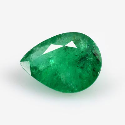 Natural 7.8x5.9x3.5mm Faceted Pear Emerald