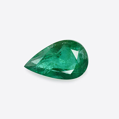 Natural 12.8x8x6.1mm Faceted Pear Emerald