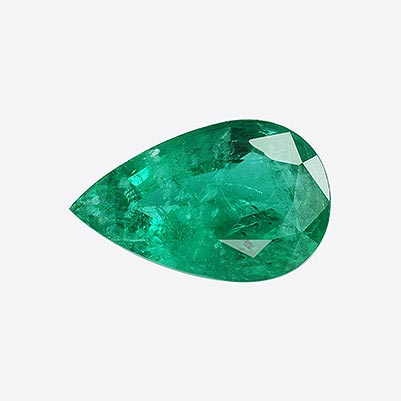 Natural 13.3x8.3x5.2mm Faceted Pear Emerald