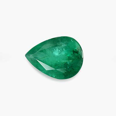 Natural 8x5.8x3.8mm Faceted Pear Emerald