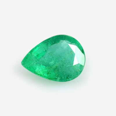 Natural 8x5.9x3.2mm Faceted Pear Emerald