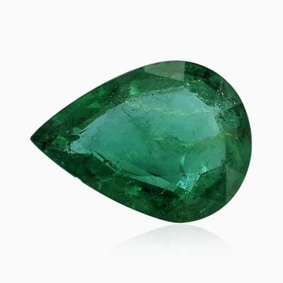 Natural 10x13.10x5mm Faceted Pear Emerald