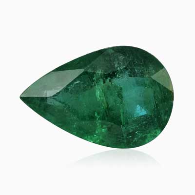 Natural 10x15x6.3mm Faceted Pear Emerald