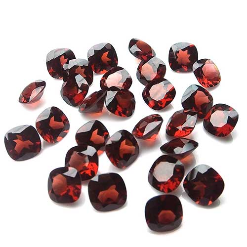 Natural 10x10x7.1mm Faceted Cushion Garnet