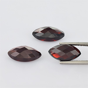 Natural 12x6x4.4mm Checker Marquise Garnet