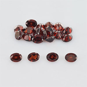 Natural 4x3x2.10mm Faceted Oval Garnet