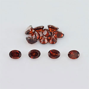 Natural 4x3x2.10mm Faceted Oval Garnet