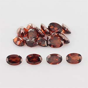 Natural 6x4x2.7mm Faceted Oval Garnet