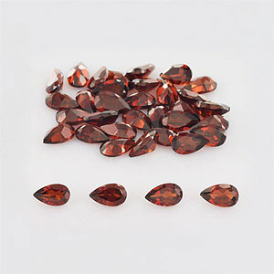 Natural 5x3x2.10mm Faceted Pear Garnet