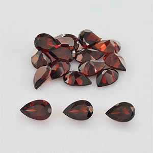 Natural 6x4x2.7mm Faceted Pear Garnet