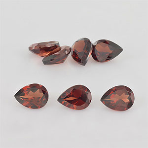 Natural 8x6x3.5mm Faceted Pear Garnet