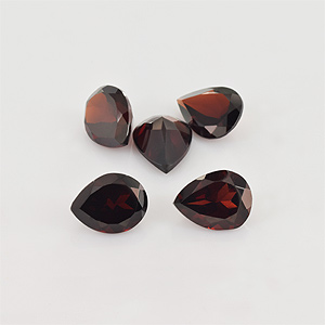 Natural 10x8x5mm Faceted Pear Garnet