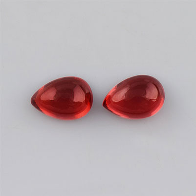 Natural 7.5x5.2x3.8mm Cabochon Pear Garnet