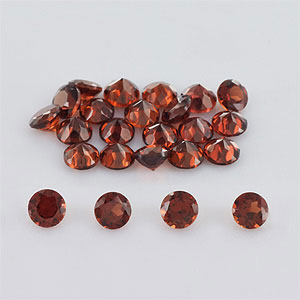 Natural 4x4x2.8mm Faceted Round Garnet