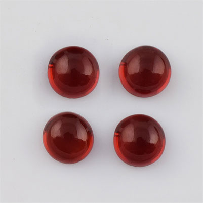 Natural 6x6x3.4mm Cabochon Round Garnet