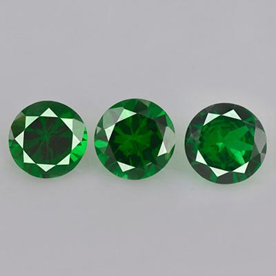 Natural 4x4x2.3mm Faceted Round Tsavorite Garnet