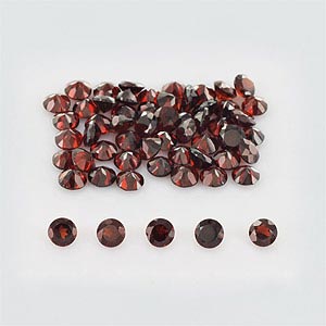 Natural 3.5x3.5x2.10mm Faceted Round Garnet