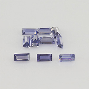 Natural 4x2x2mm Faceted Baguette Iolite