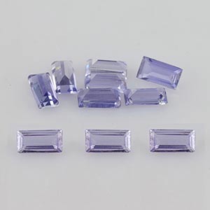 Natural 4x2x1.8mm Faceted Baguette Iolite