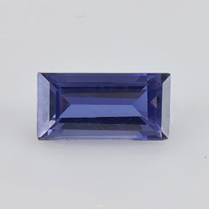 Natural 8x4x3.5mm Faceted Baguette Iolite