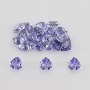 Natural 3x3x2mm Faceted Heart Iolite