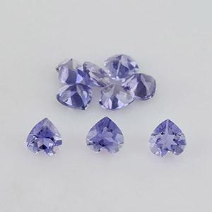 Natural 3.5x3.5x2.10mm Faceted Heart Iolite