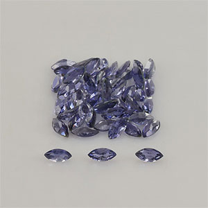 Natural 4x2x1.6mm Faceted Marquise Iolite